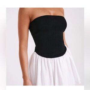 Meshki Hannah Knit and Linen Dress